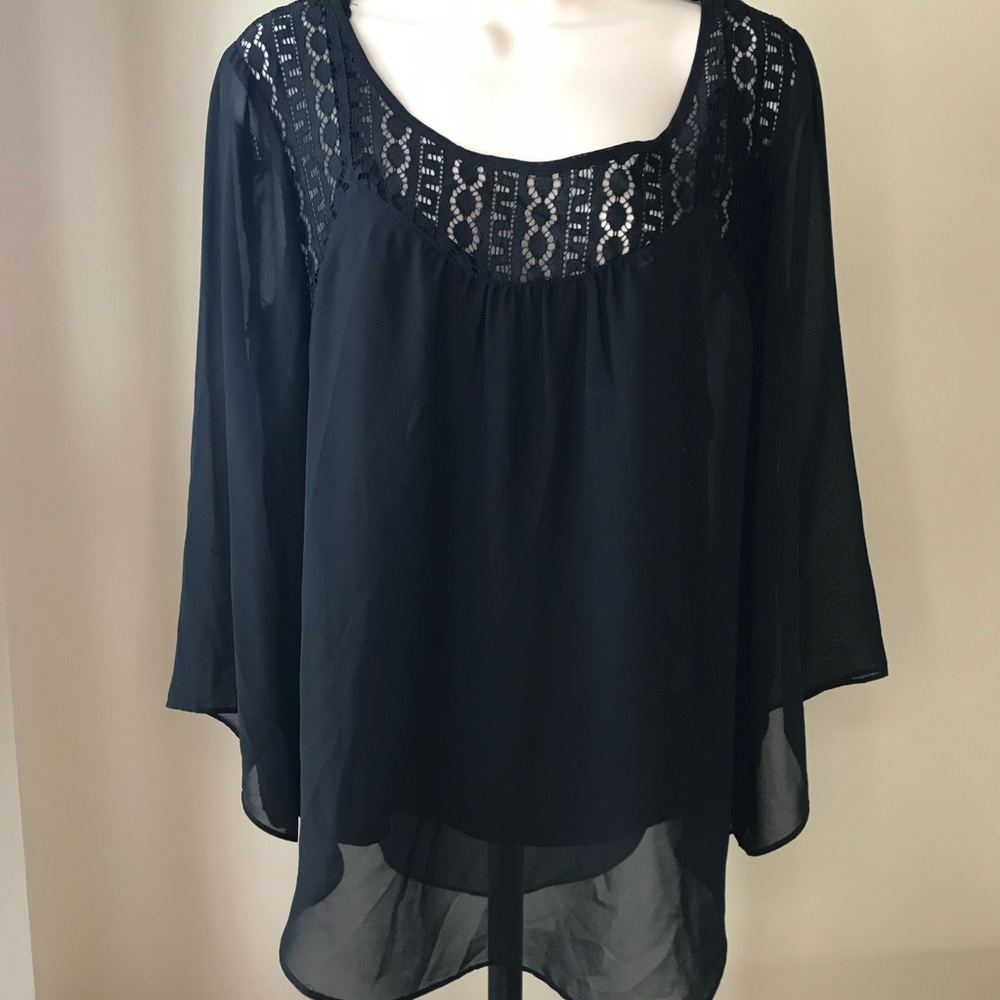Alyx Black Boho Blouse and Cami Set Size M